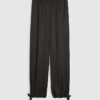 Black Adjustable Balloon Leg Trousers