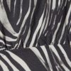 Black Animal Print Ruched Short Sleeve Top