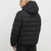 Black Badged Hooded Puffer Jacket