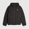 Black Badged Hooded Puffer Jacket