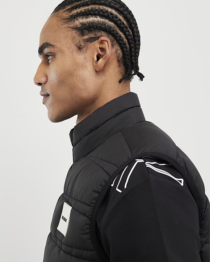 Black Badged Puffer Gilet