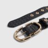 Black Bamboo Buckle Belt