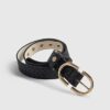Black Bamboo Buckle Belt