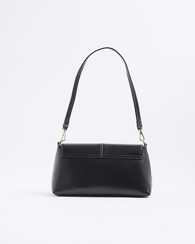 Black Bar Front Clutch Bag