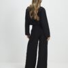 Black Belted Wide Leg Trousers