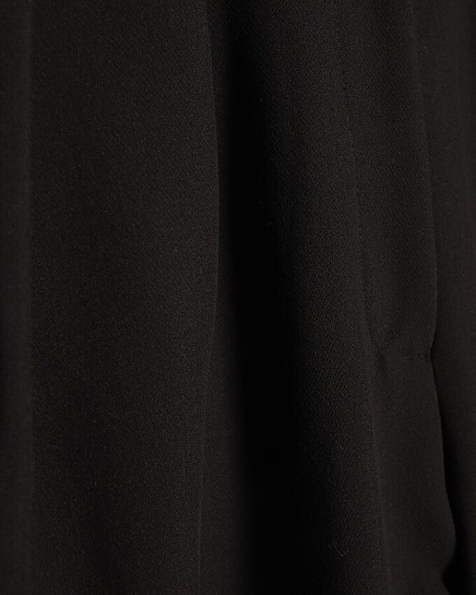 Black Belted Wide Leg Trousers