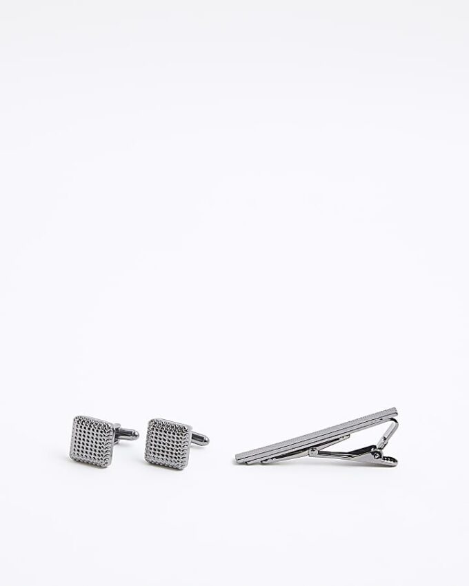 Black Bobble Cufflink Set