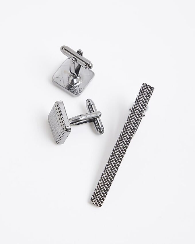 Black Bobble Cufflink Set