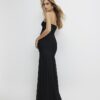 Black Bodycon Godet Skirt Maxi Dress