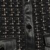 Black Boucle Faux Leather Trim Cardigan