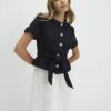 Black Boucle Hybrid Mini Dress Black Boucle Hybrid Mini Dress