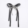 Black Bow Beaded Hair Barrette