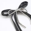 Black Bow Beaded Hair Barrette