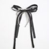Black Bow Beaded Hair Barrette