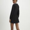 Black Bow Detail Shirt Dress