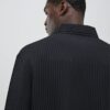 Black Boxy Fit Plisse Shirt