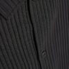 Black Boxy Fit Plisse Shirt