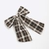 Black Check Print Bow Hair Clip