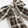 Black Check Print Bow Hair Clip