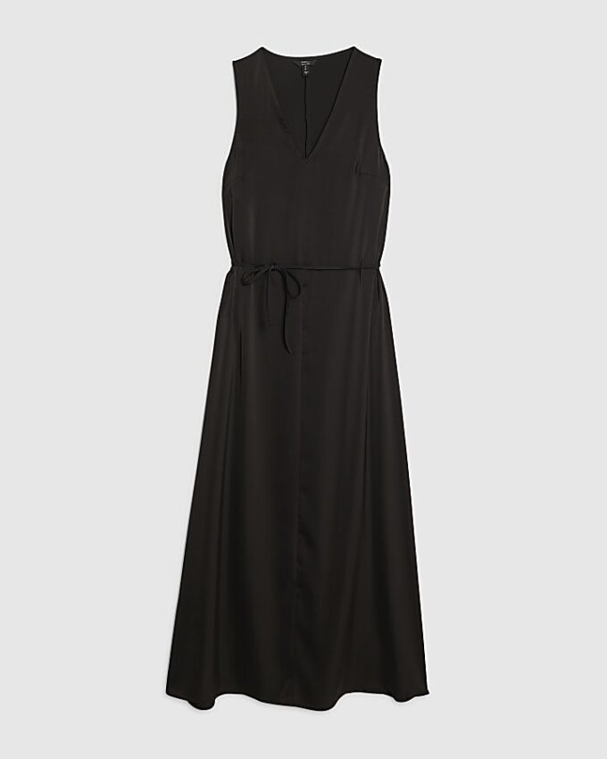 Black Column Midi Dress