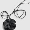 Black Corsage Flower Belt