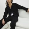 Black Cosy Button Through Cardigan
