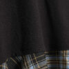 Black Cosy Check Hem Mini Dress
