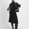 Black Cosy Hybrid Midi Dress