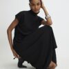 Black Cosy Hybrid Midi Dress
