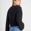 Black Cosy Long Sleeve Button Up Cardigan