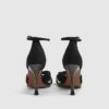 Black Cross Over Strap Heeled Sandals