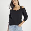 Black Cut Away Sweatshirt