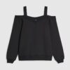 Black Cut Away Sweatshirt