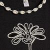 Black Cutwork Palm Tree Ribbed Vest