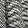 Black Dogtooth Print Belted Midi Dress