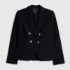 Black Double Breasted Military Blazer