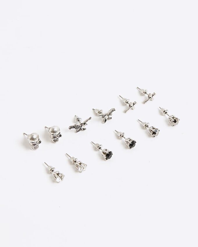 Black Eagle Motif Crystal Multipack Earrings