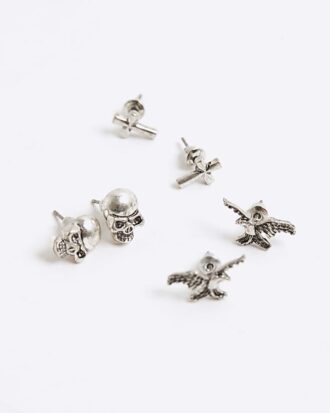 Black Eagle Motif Crystal Multipack Earrings