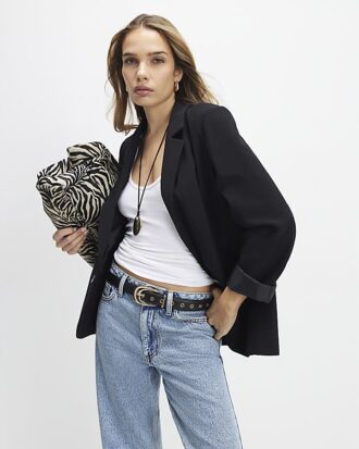 Black Edge To Edge Blazer