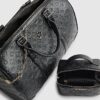 Black Embossed Monogram Barrel Bag Bundle