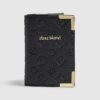 Black Embossed Monogram Print Passport Cover
