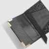 Black Embossed Monogram Print Passport Cover