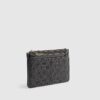 Black Embossed Monogram Travel Wallet
