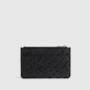 Black Embossed Monogram Travel Wallet