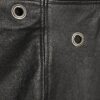 Black Eyelet Stud Leather Dress