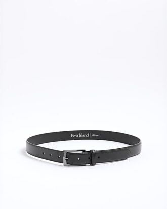 Black Faux Leather Belt