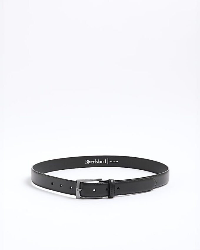 Black Faux Leather Belt