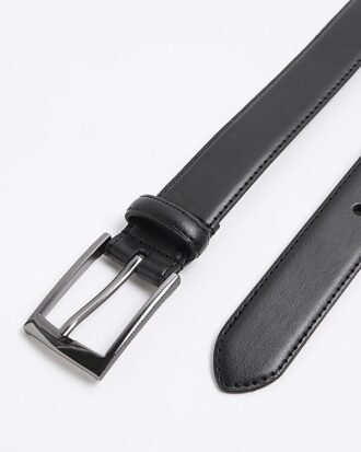 Black Faux Leather Belt