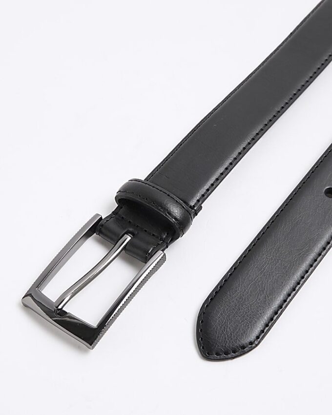 Black Faux Leather Belt