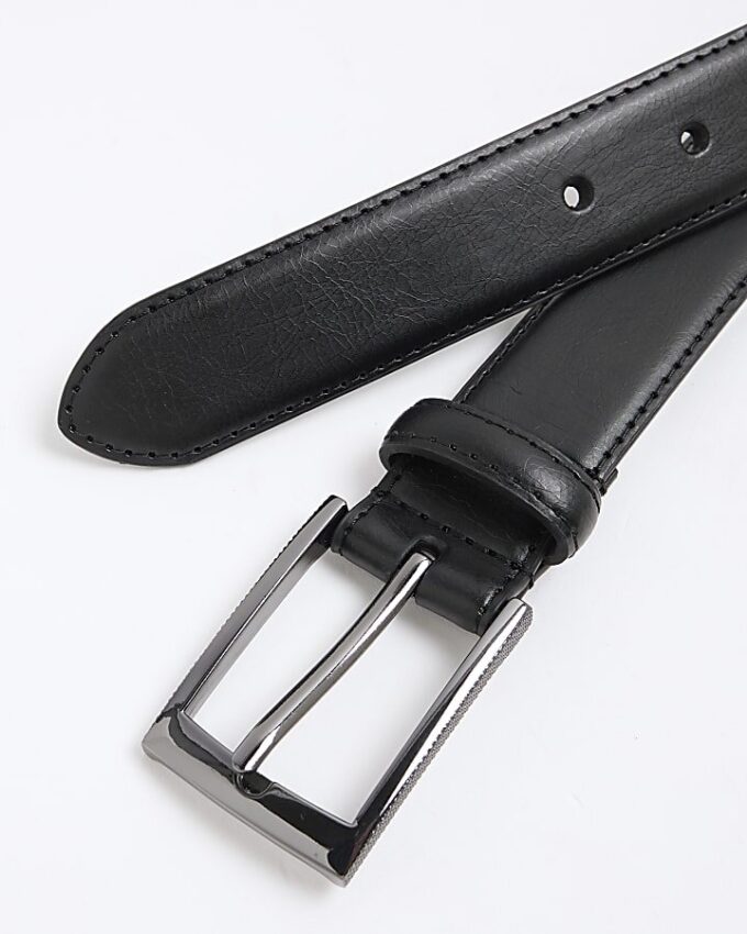 Black Faux Leather Belt